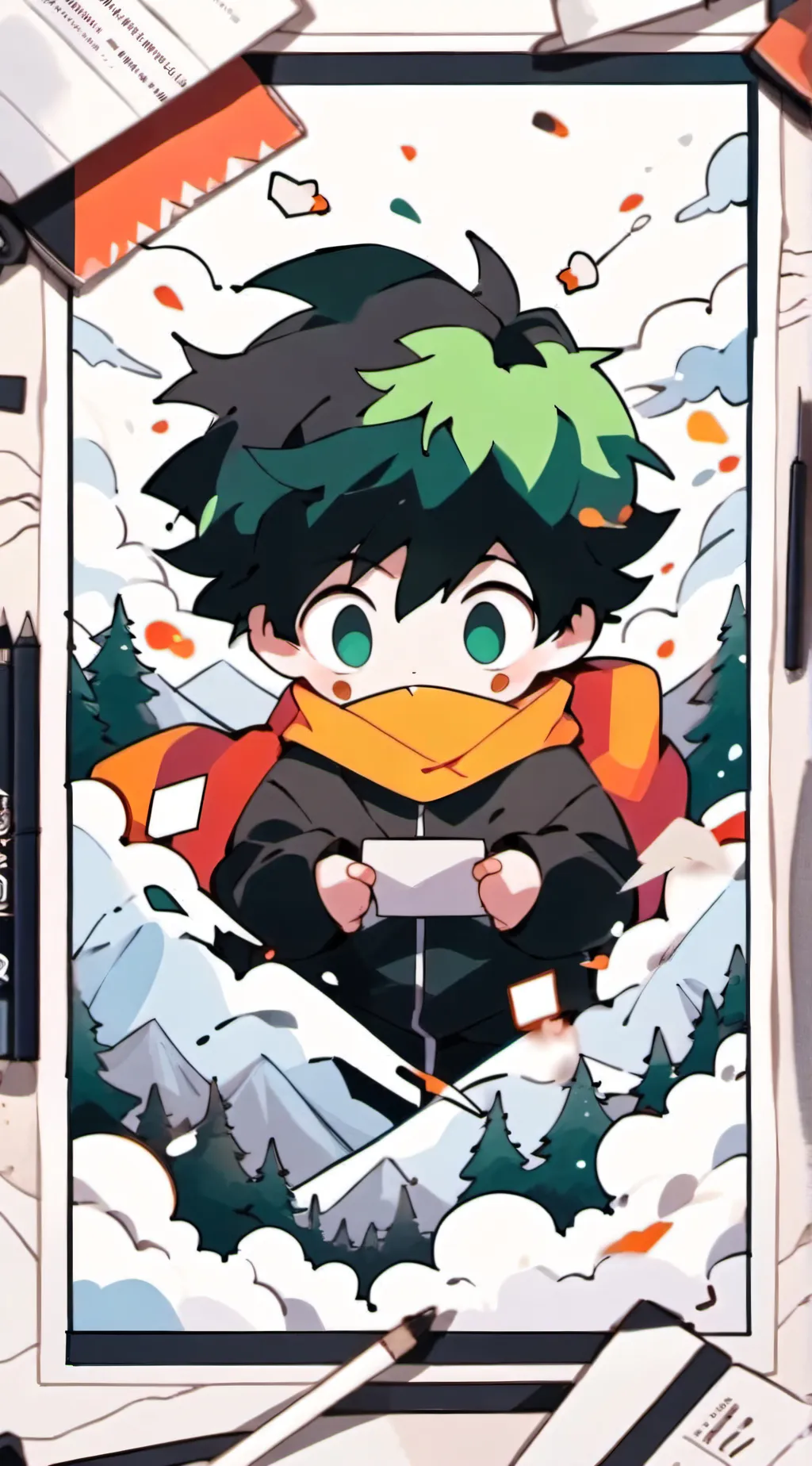 ai character: Izuku Midoriya  background