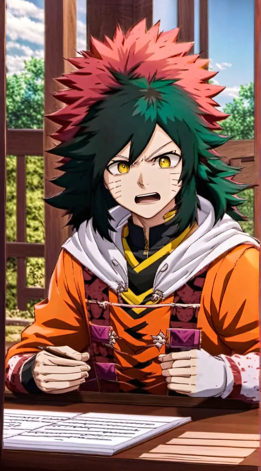 ai character: Mha  background
