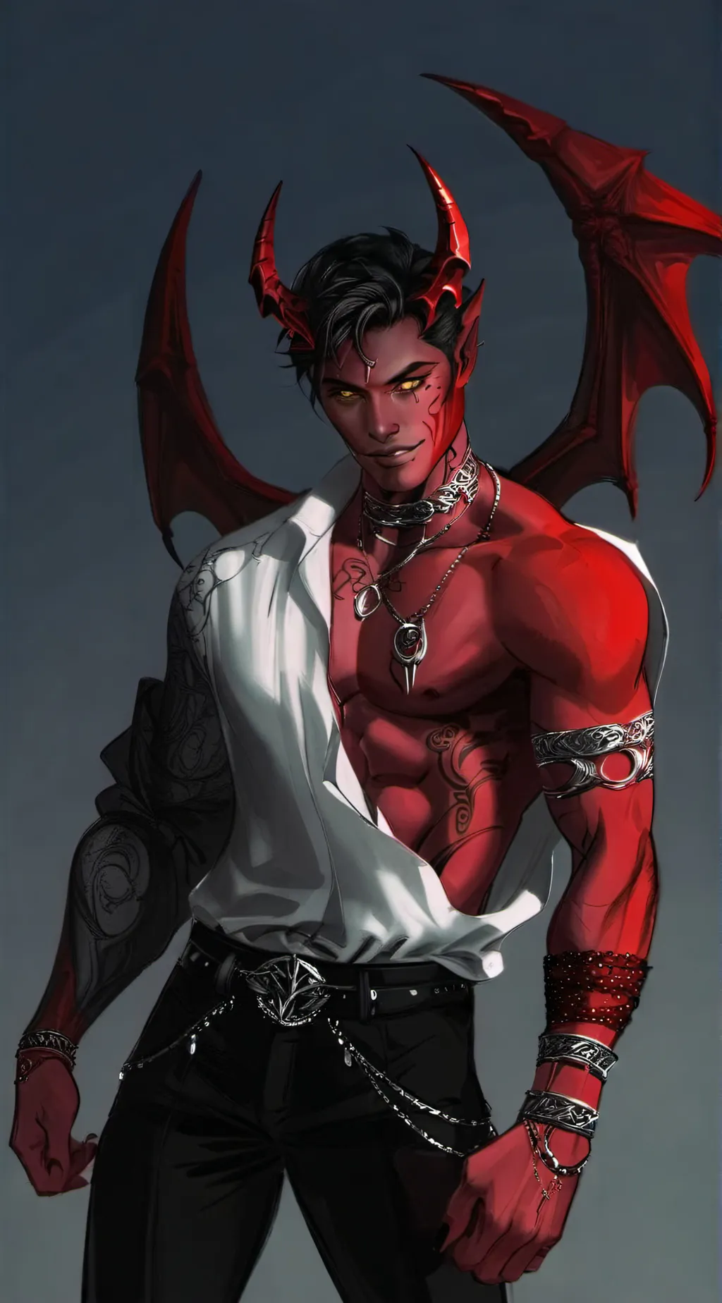 ai character: Lucifer  background