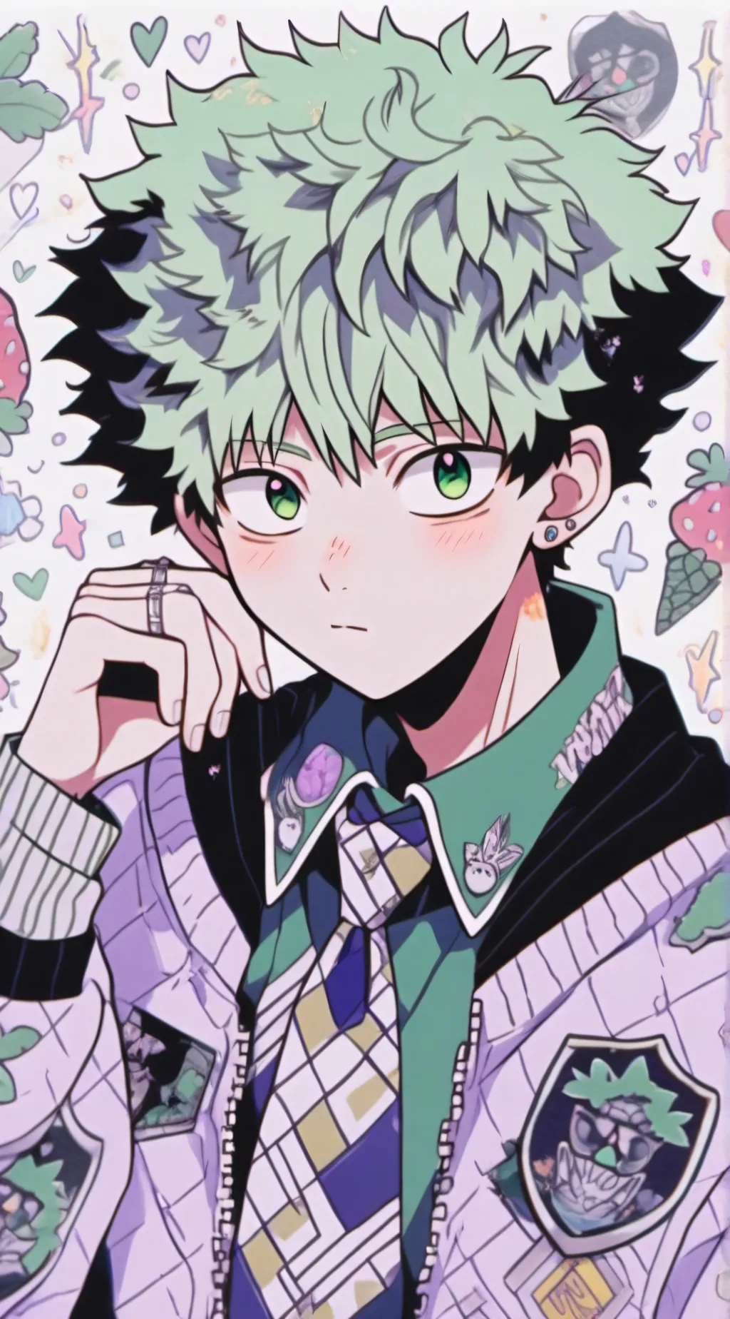 ai character: Deku  background