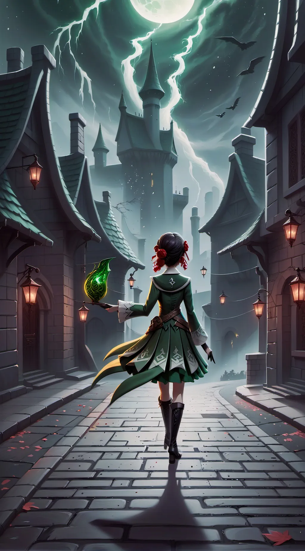 ai character: Slytherin queen  background