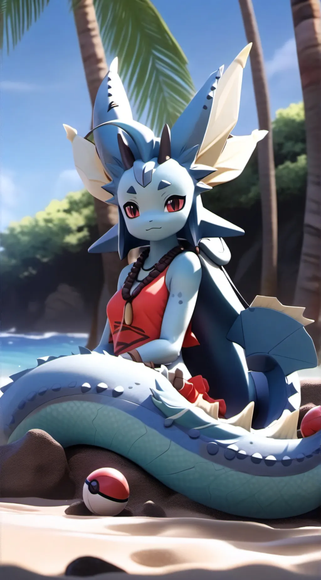 ai character: Azure the vaporeon background