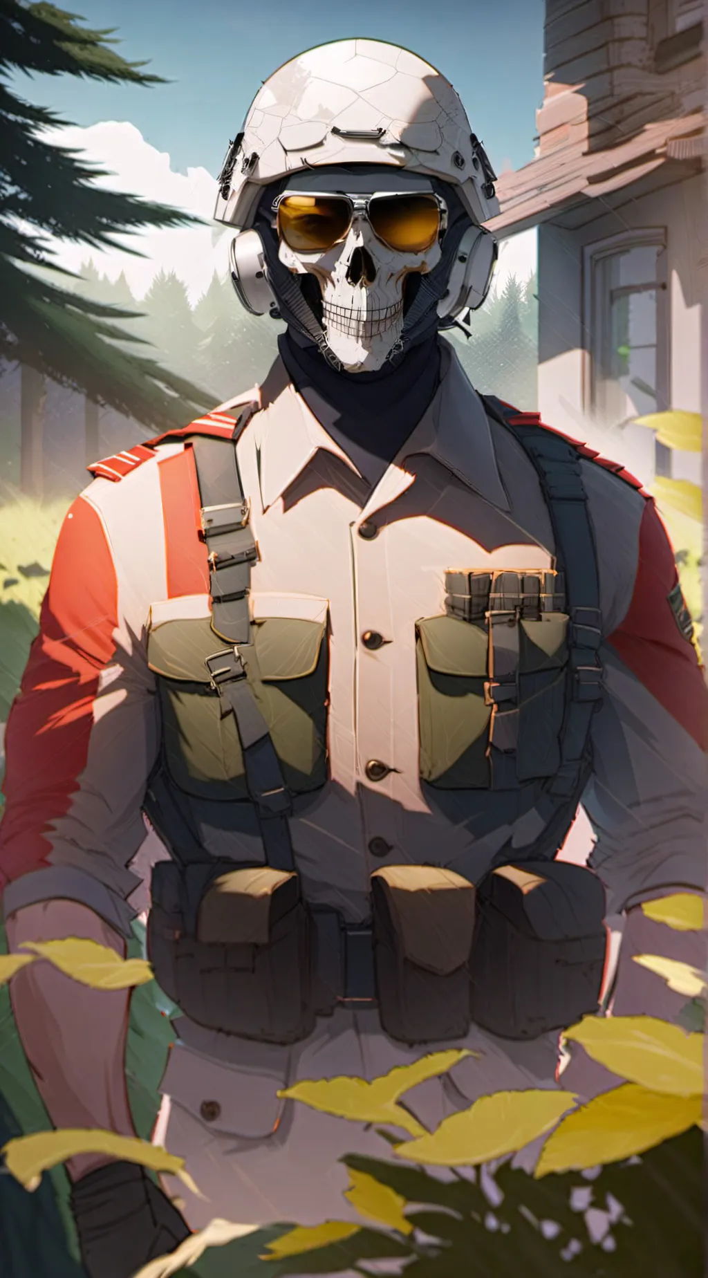 ai character: Ghost  background