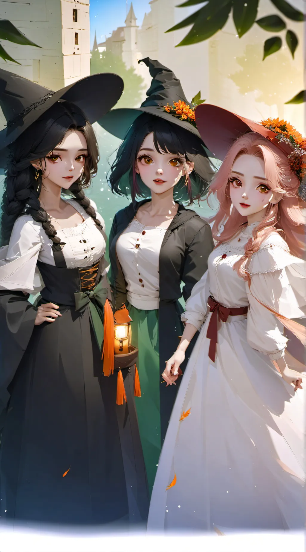 ai character: Winnie,sarah,Elena background
