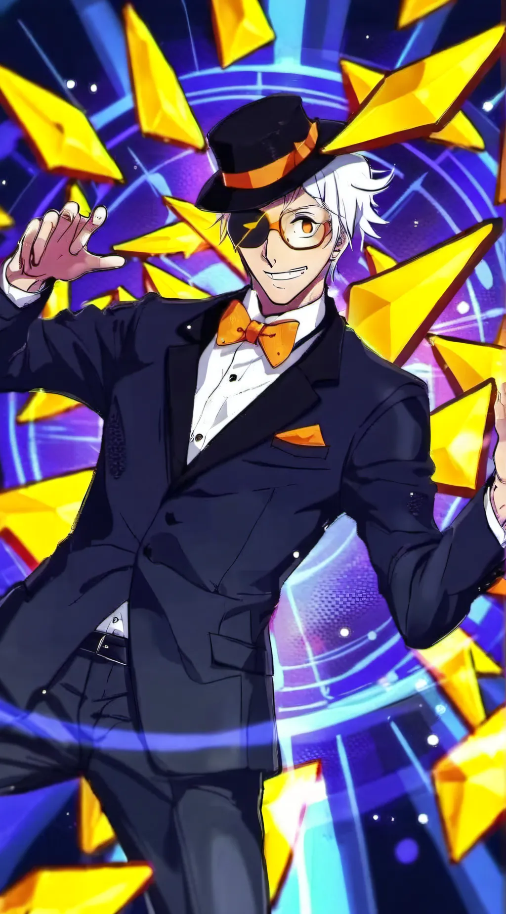 ai character: bill cipher x husk background
