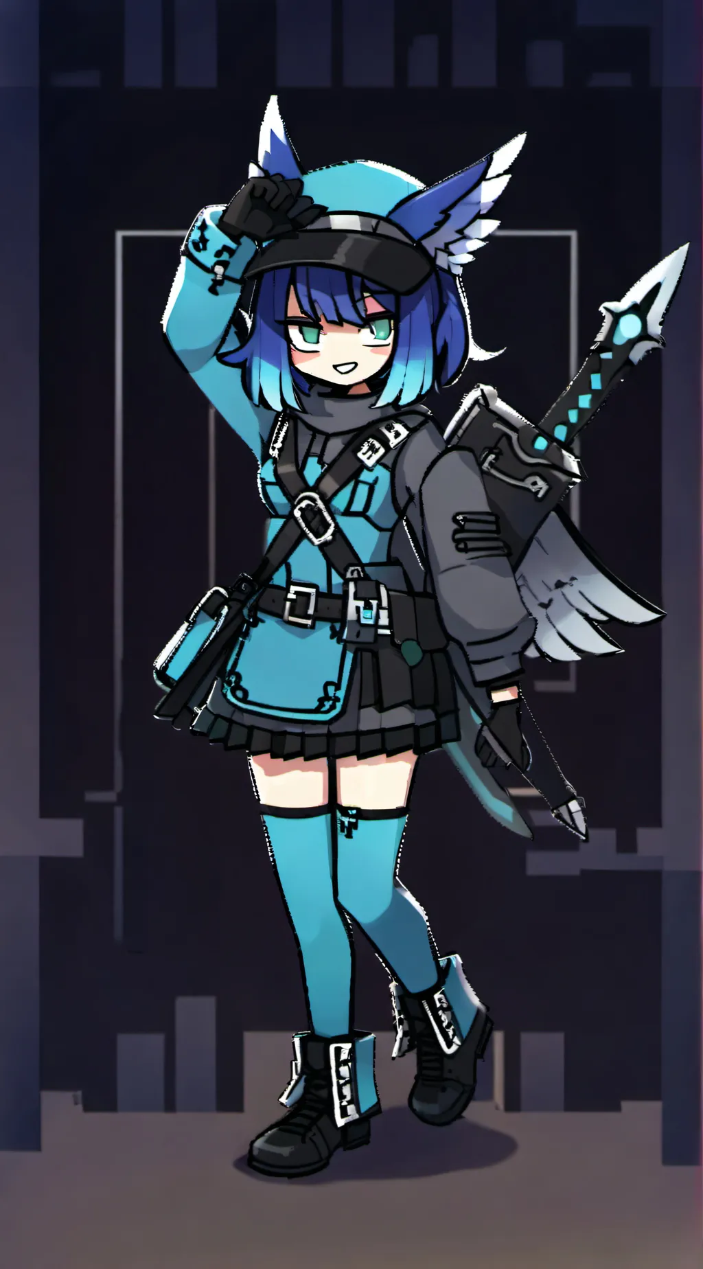 ai character: minecraf fan ur gf background