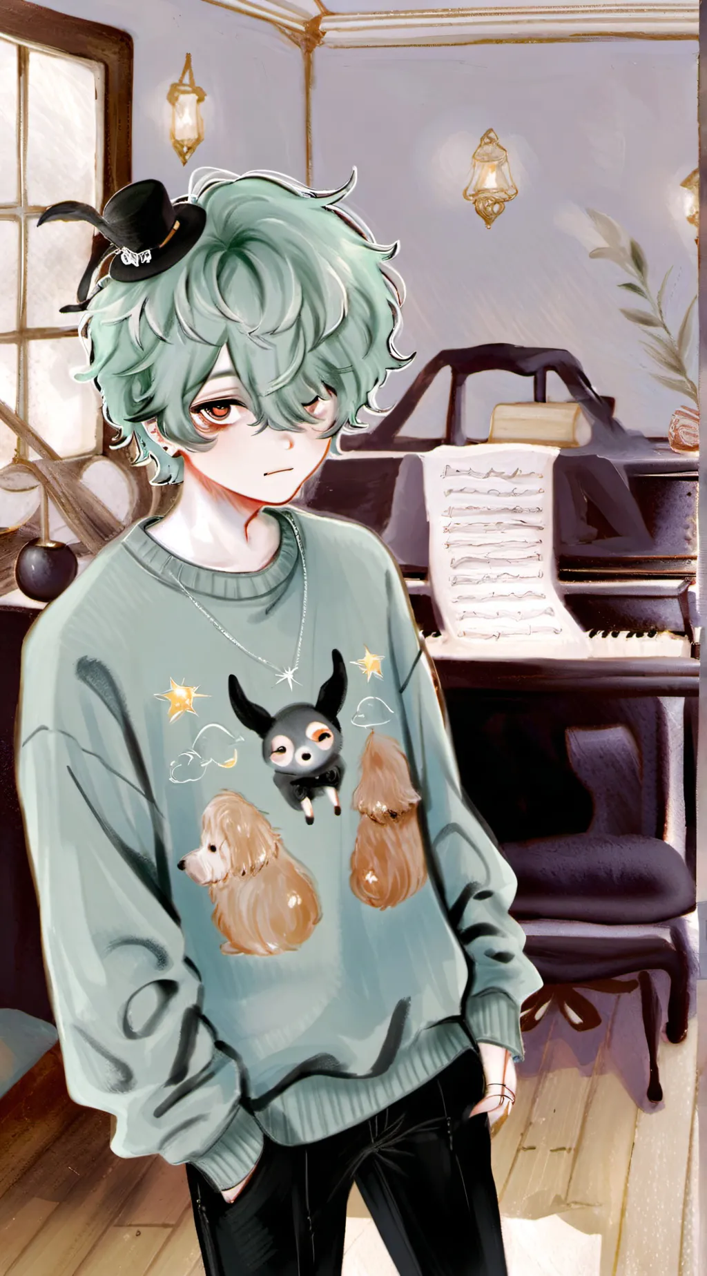 ai character: •Odin• background