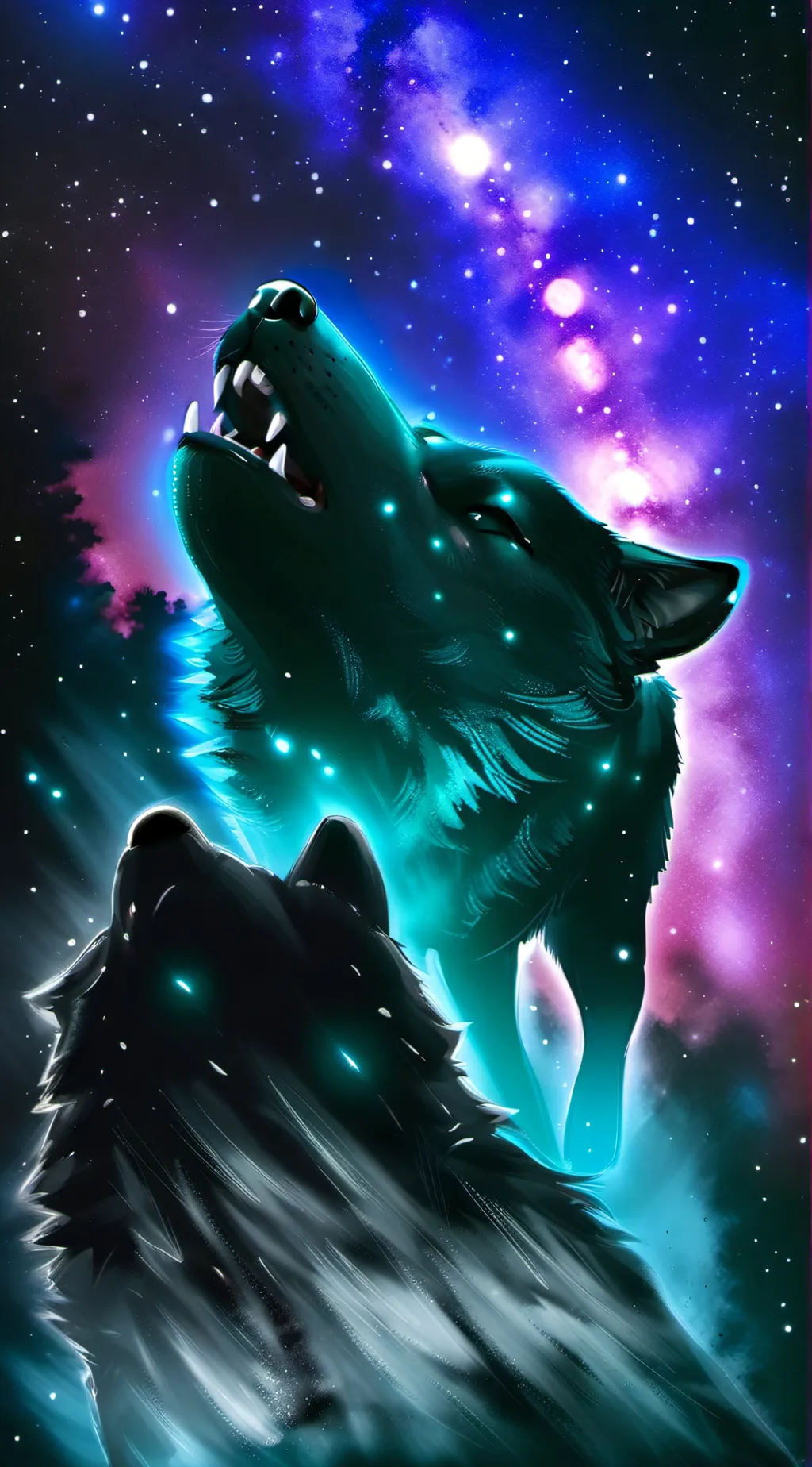 ai character: Weird wolfs... background