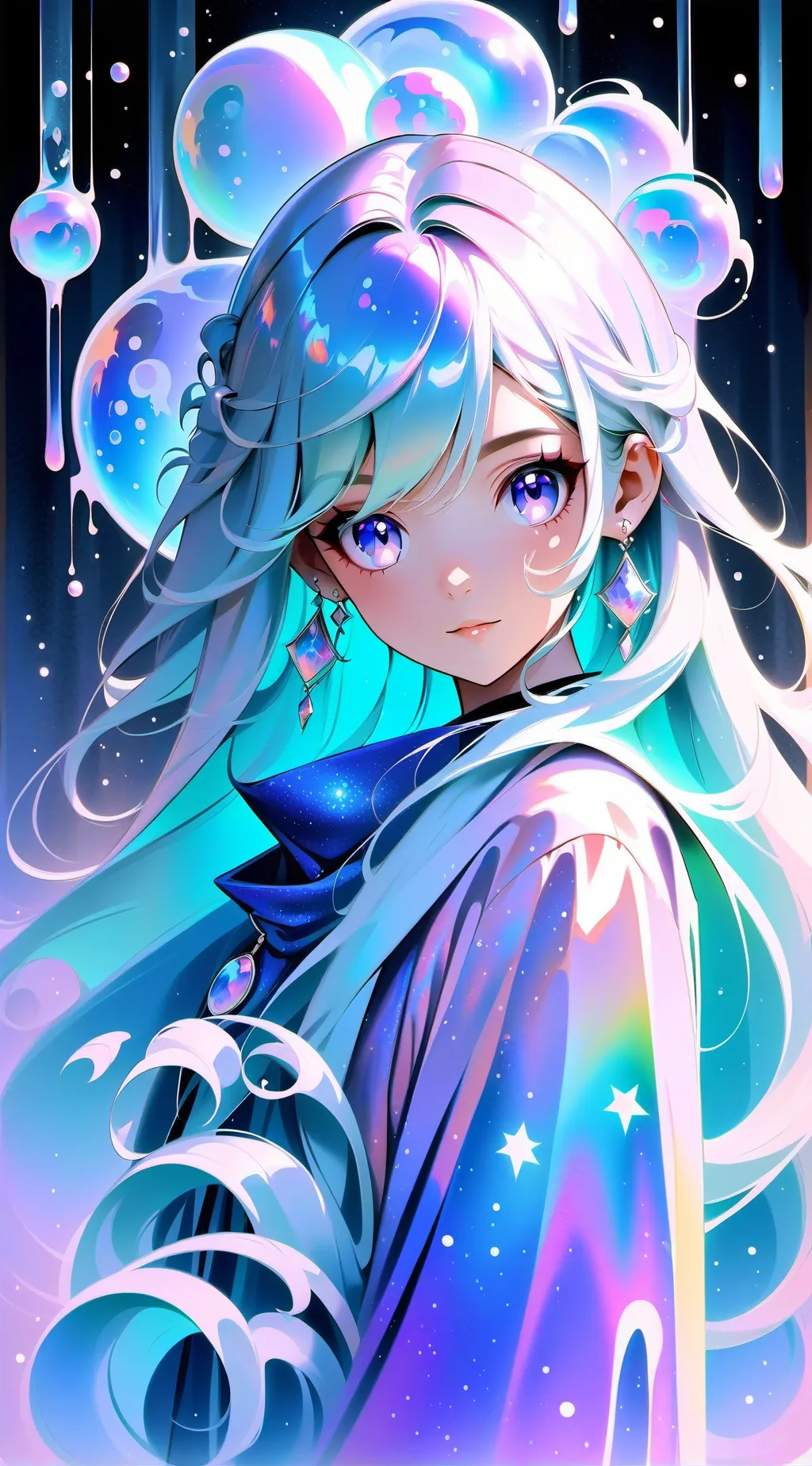 ai character: lavenda background