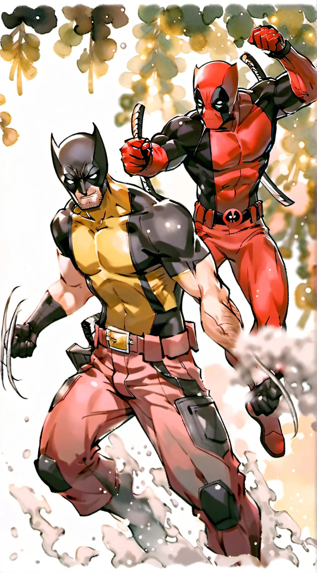 ai character: Wolverine deadpool background