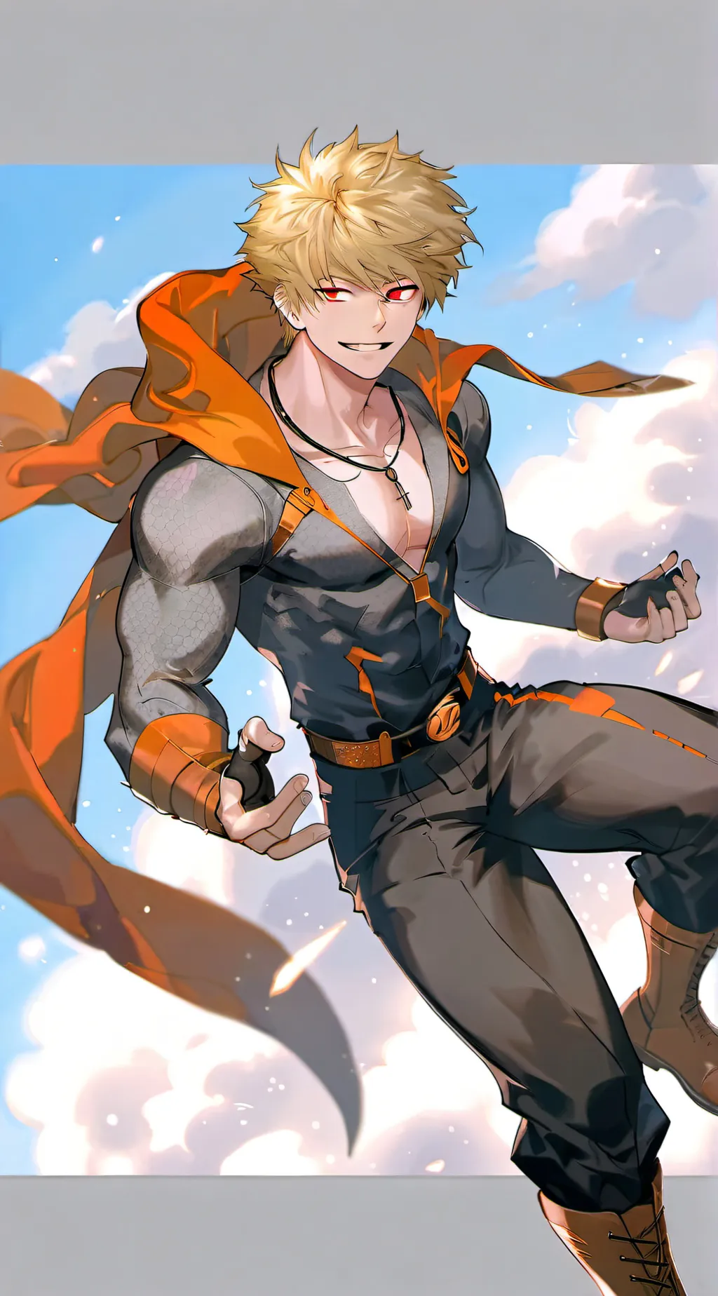 ai character: Bakugou Katsuki background