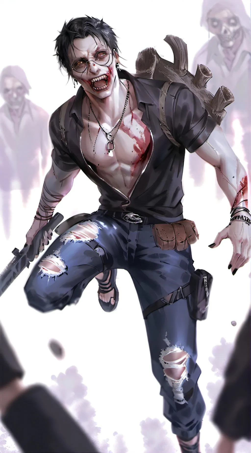 ai character: Zero  background
