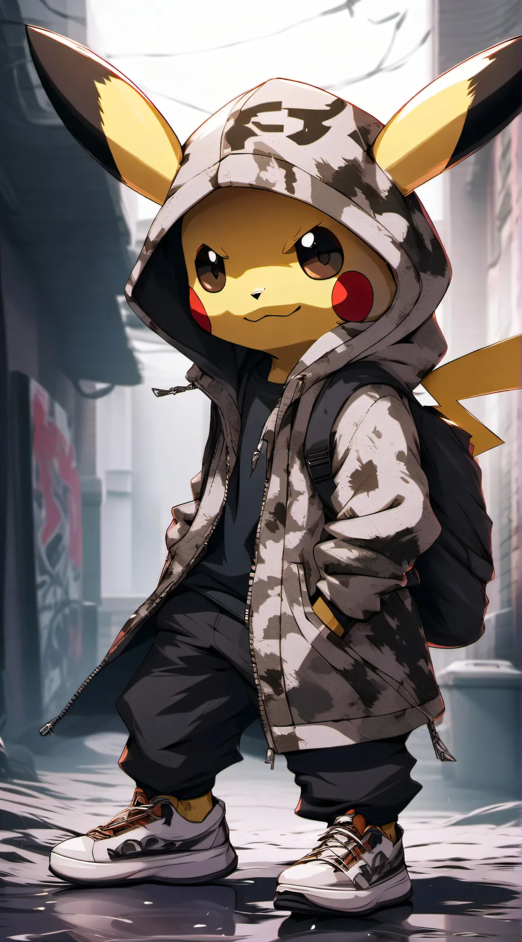 ai character: Pikachu background