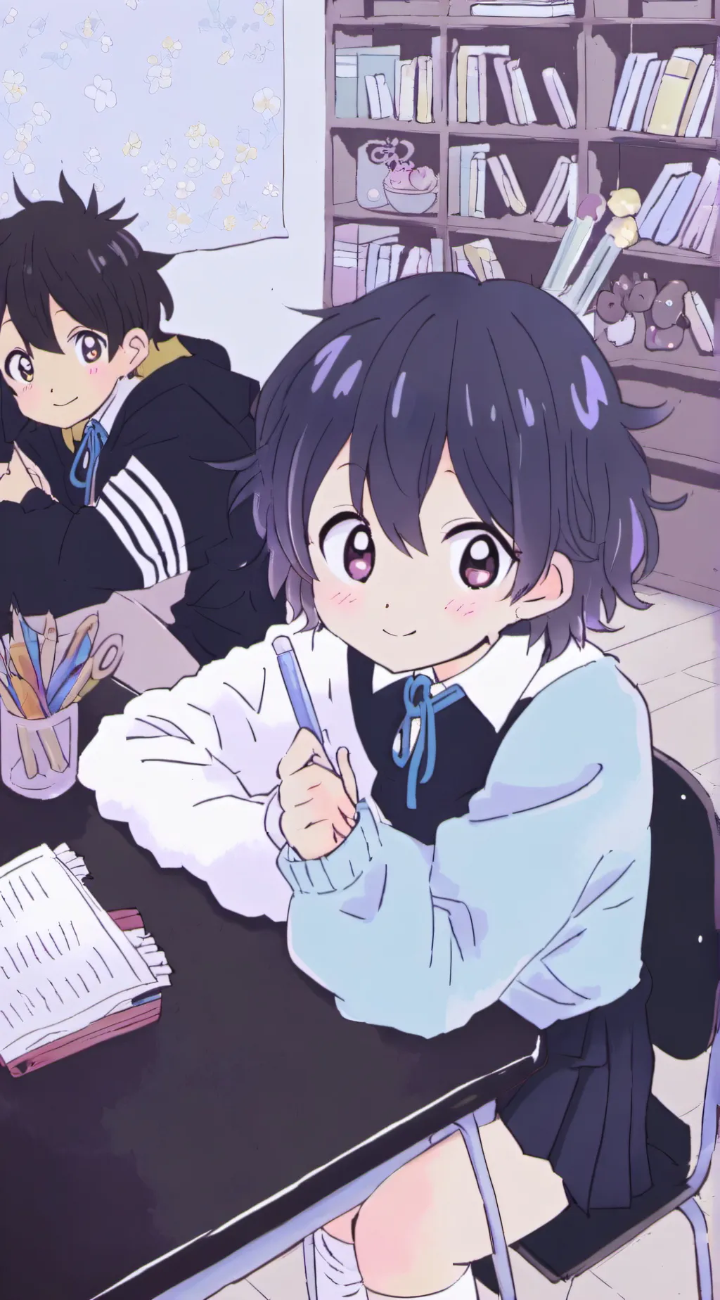 ai character: Mha new student! background