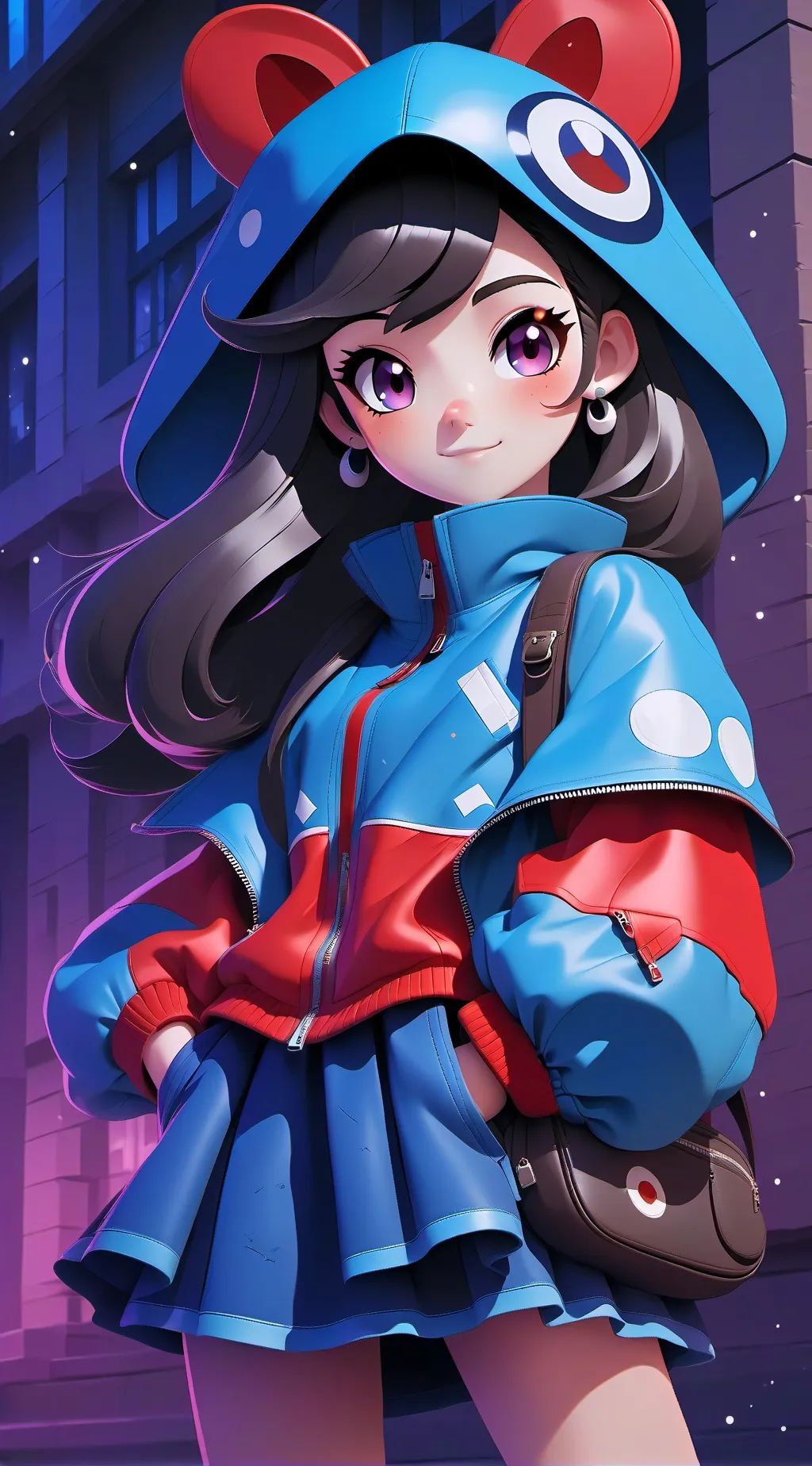 ai character: Ashley  background