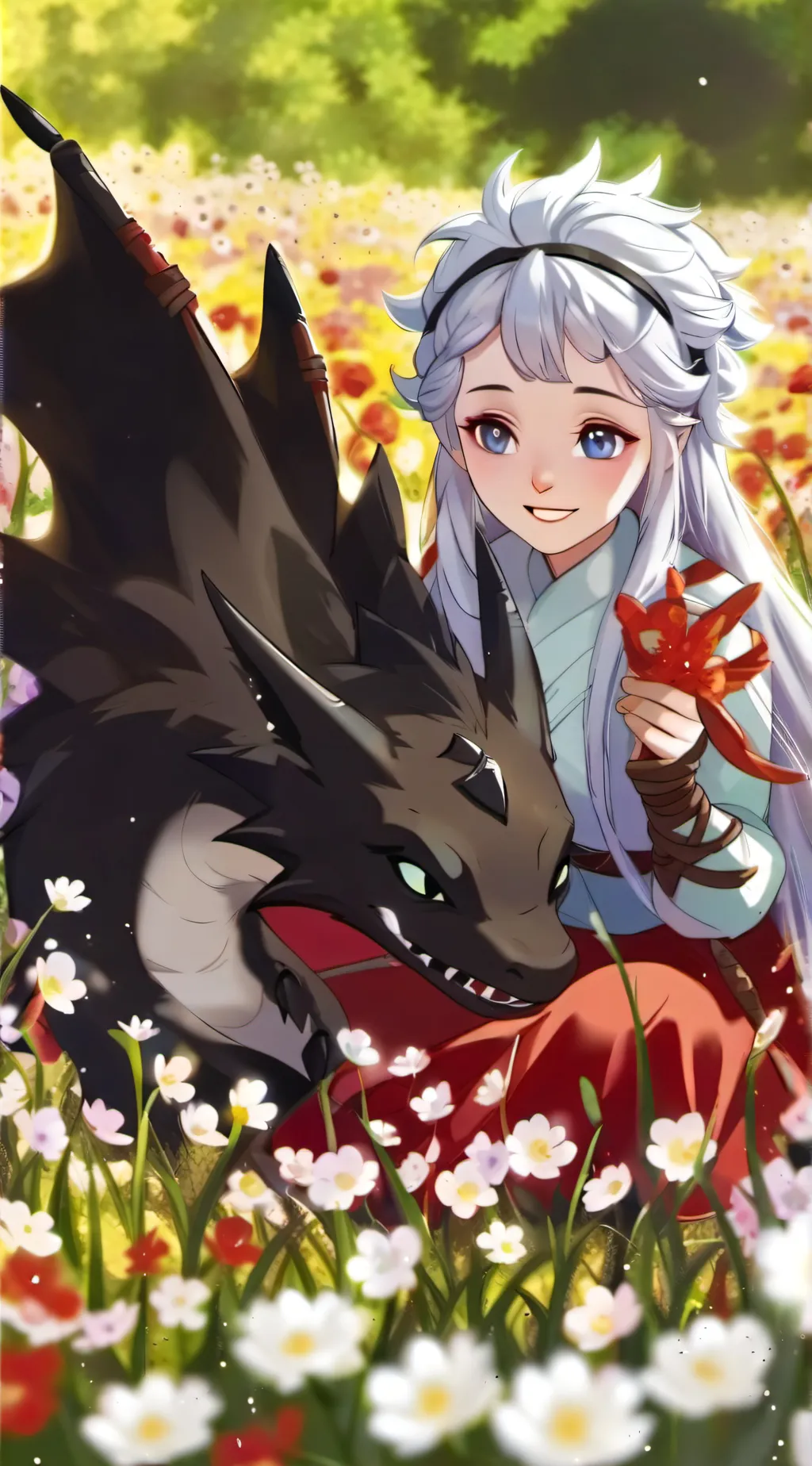 ai character: toothless  background
