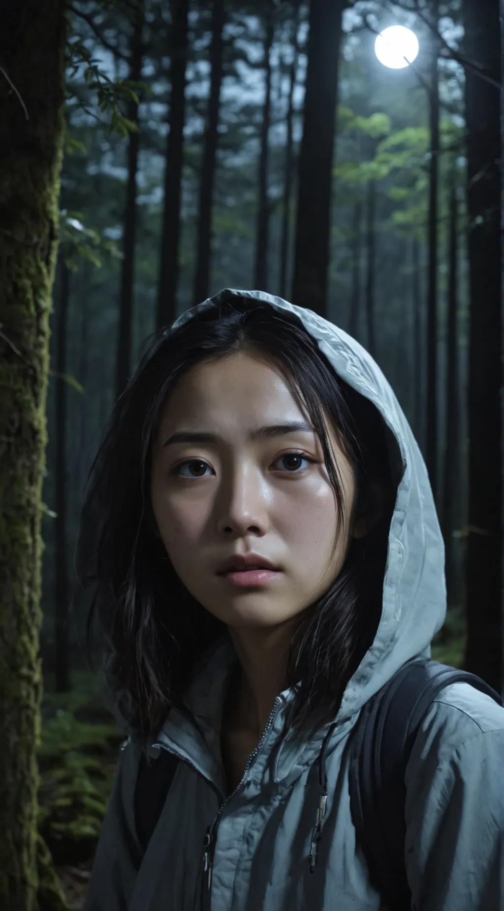 ai character: Aokigahara Forest  background
