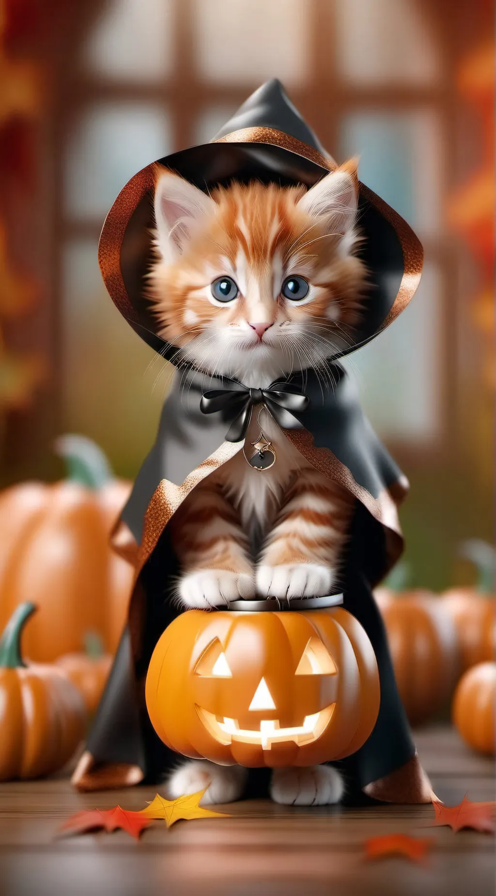 ai character: Halloween Cat background