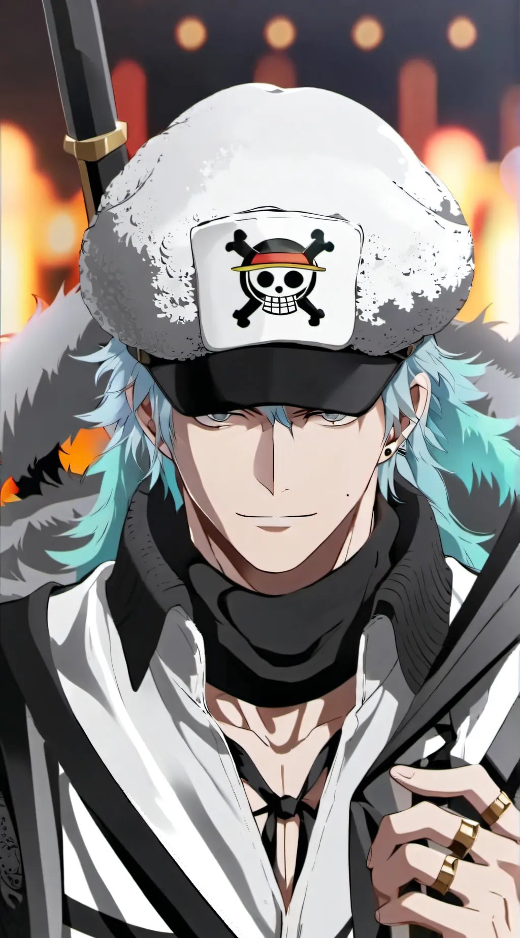 ai character: One piece  background