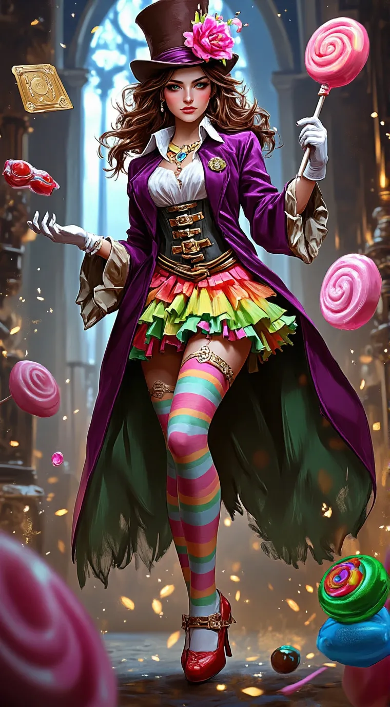 ai character: Winnie Wonka background