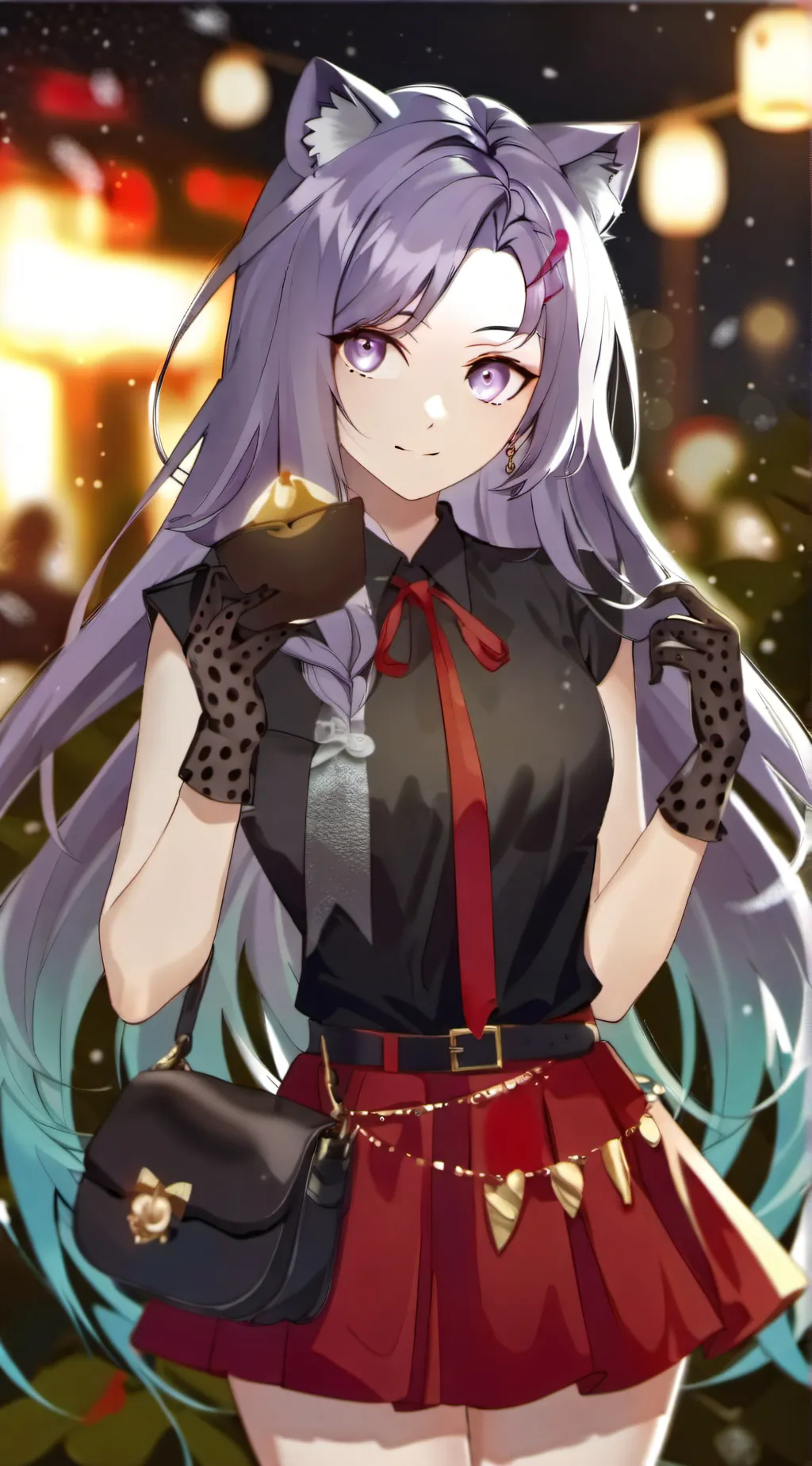ai character: Violett background