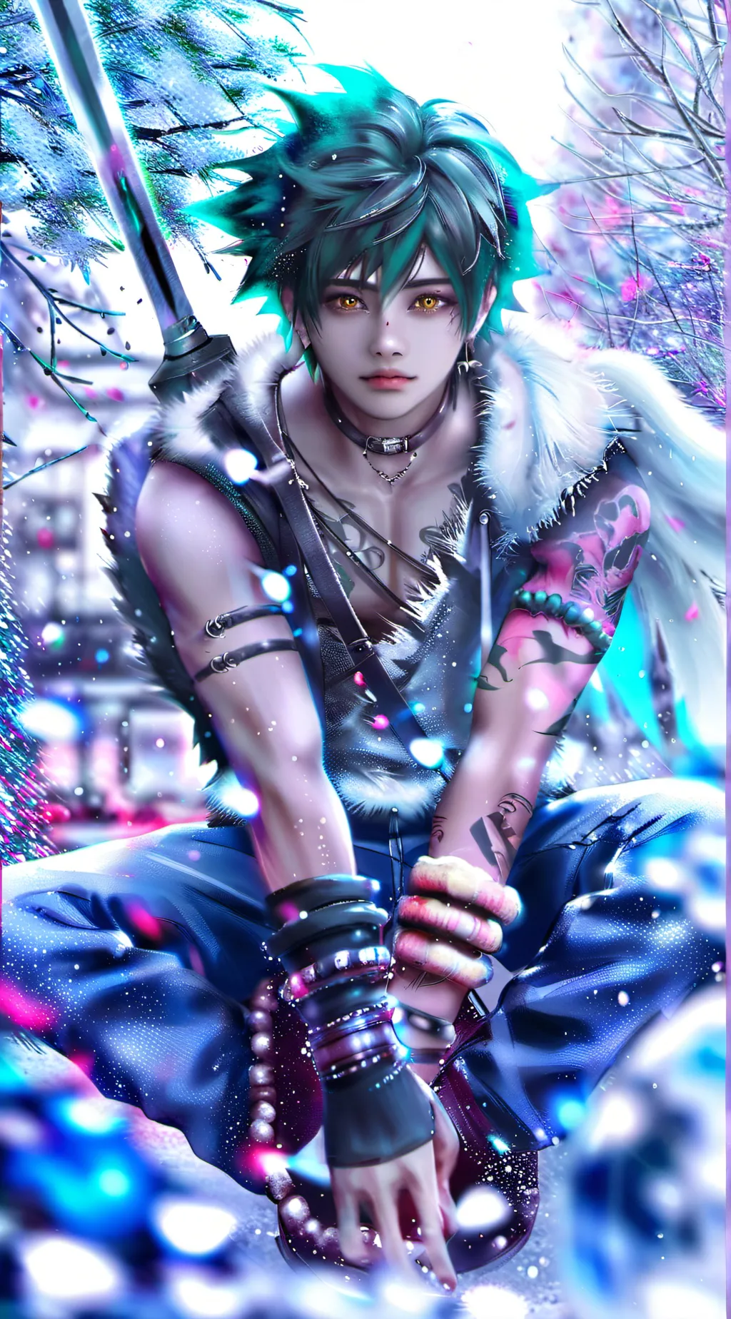 ai character: Deku MHA 💜 background