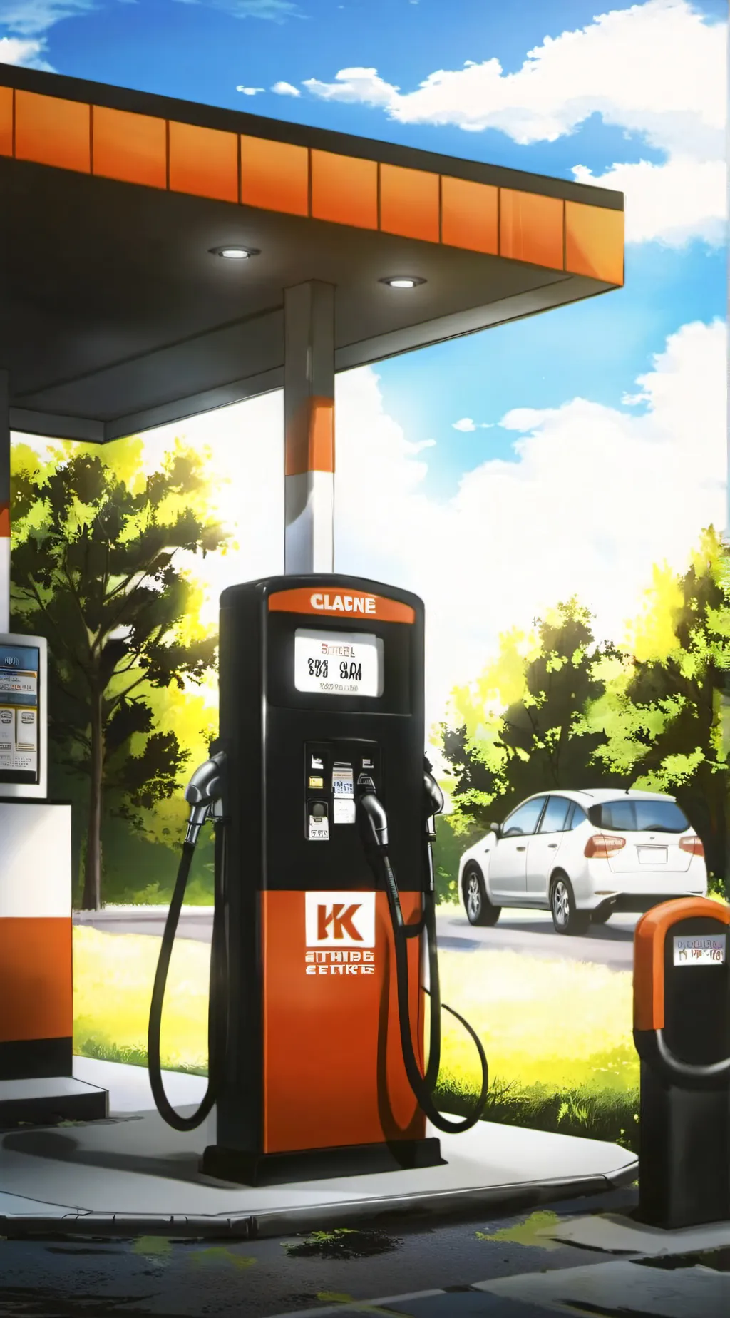 ai character: Gas Pump background