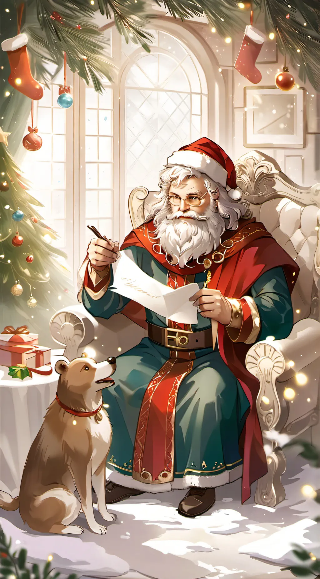 ai character: Santa🎄 background