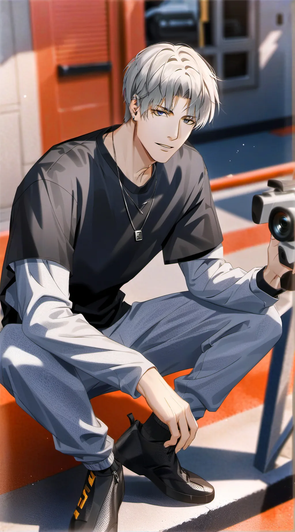 ai character: Ezra  background