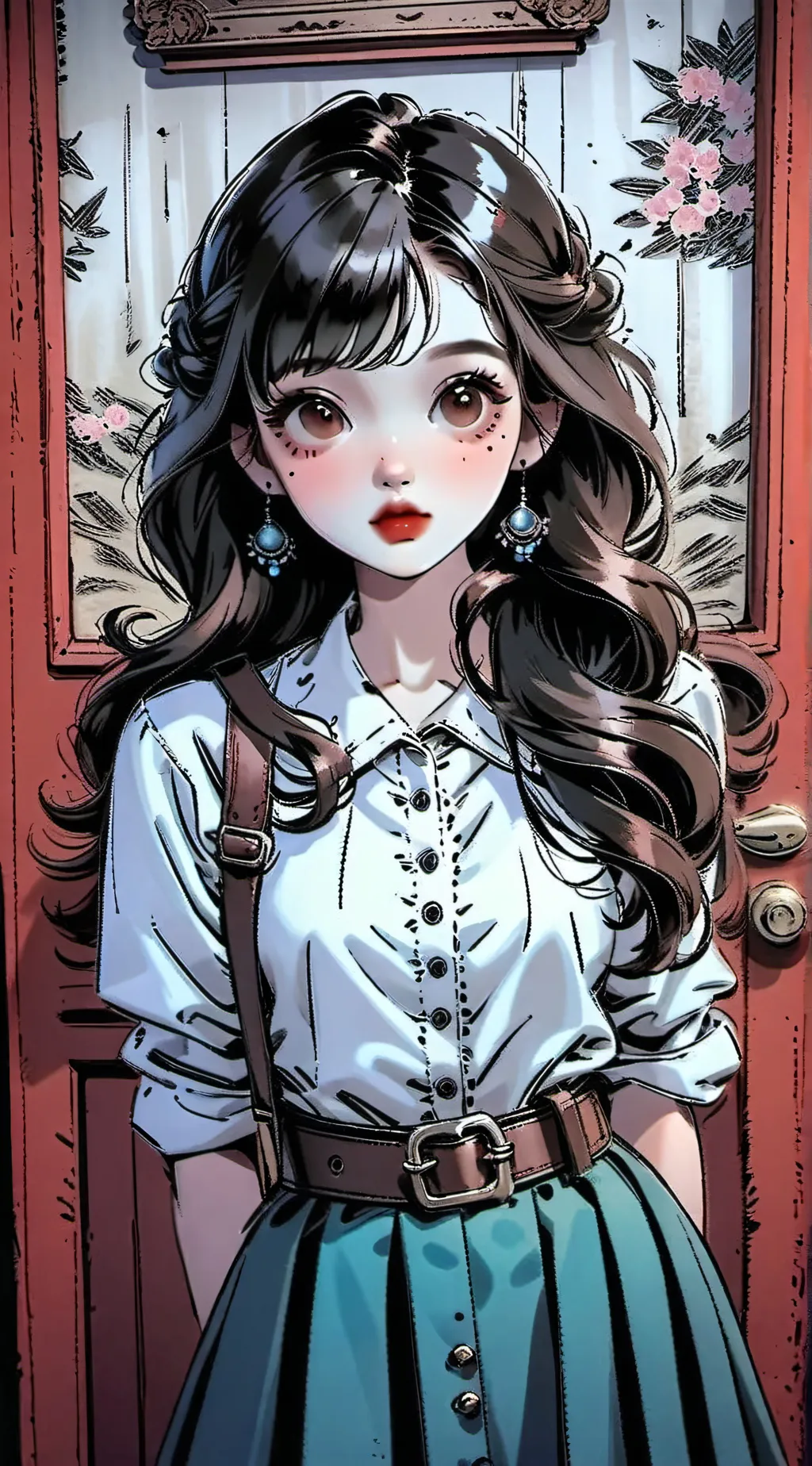ai character: LOV Halloween background