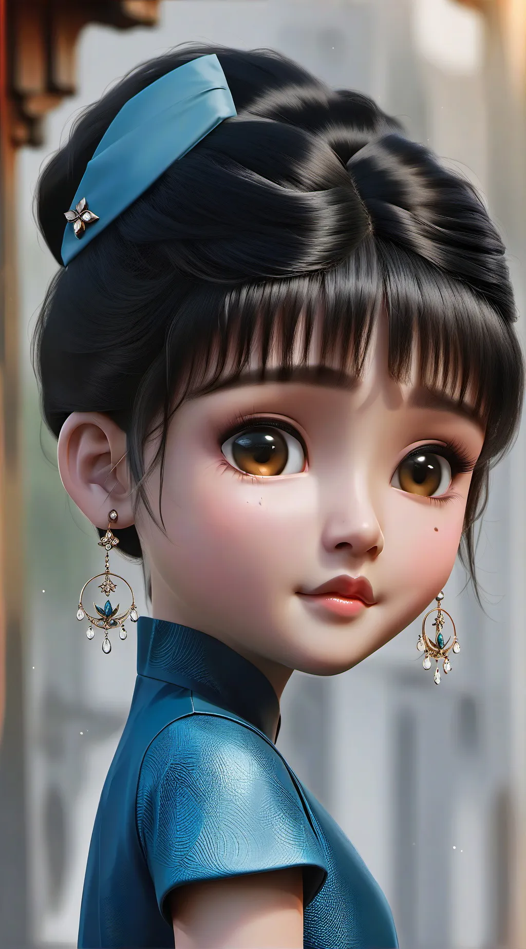 ai character: toliet girl background