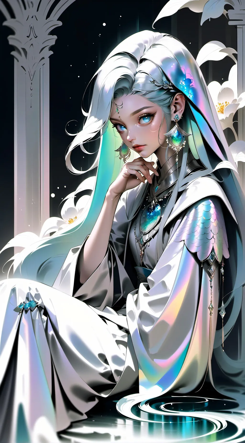 ai character: Aurora background