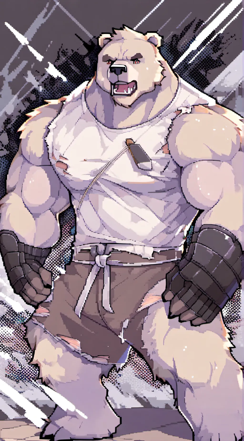 ai character: buff bear background