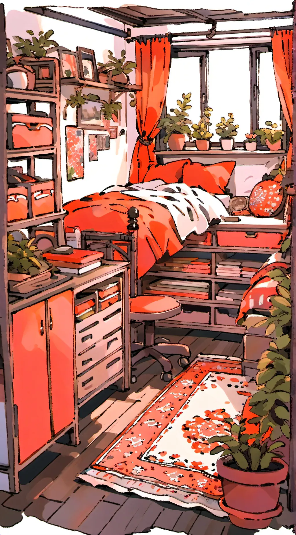 ai character: Class1-B Sleepover background