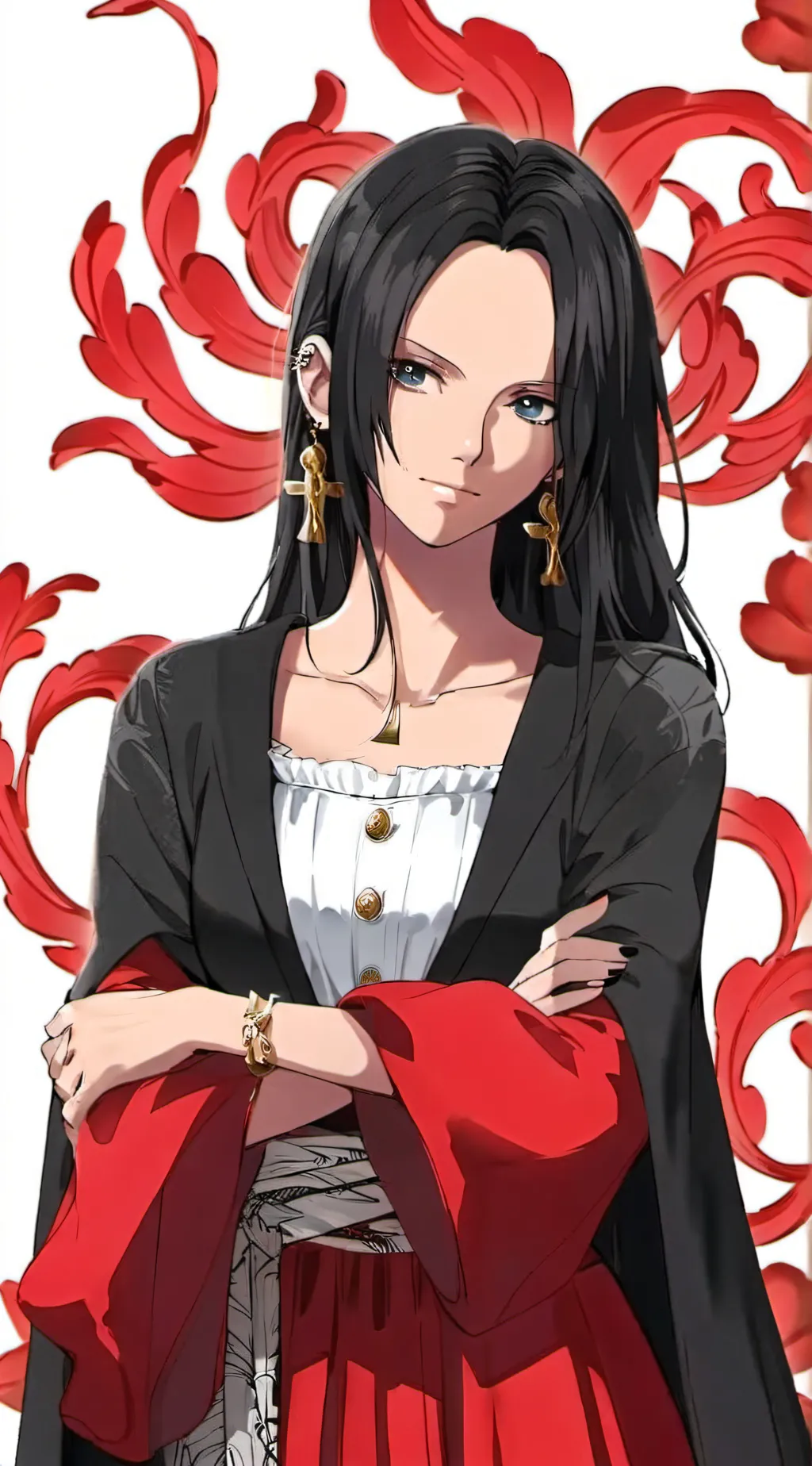 ai character: Boa Hancock  background