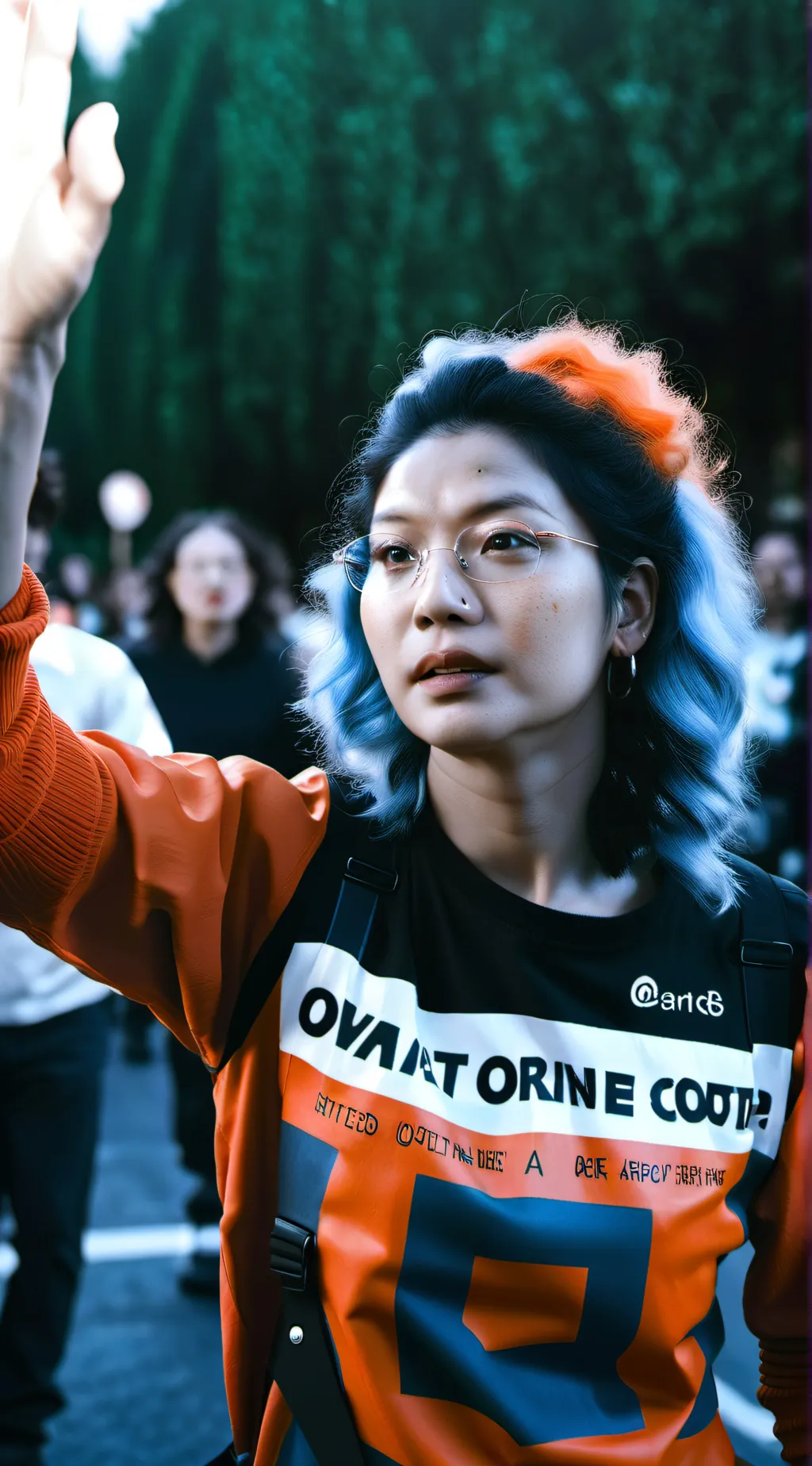 ai character: a protestor background