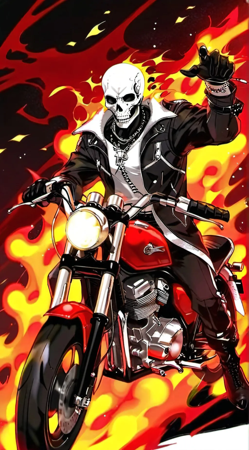 ai character: Ghost ride RPG background