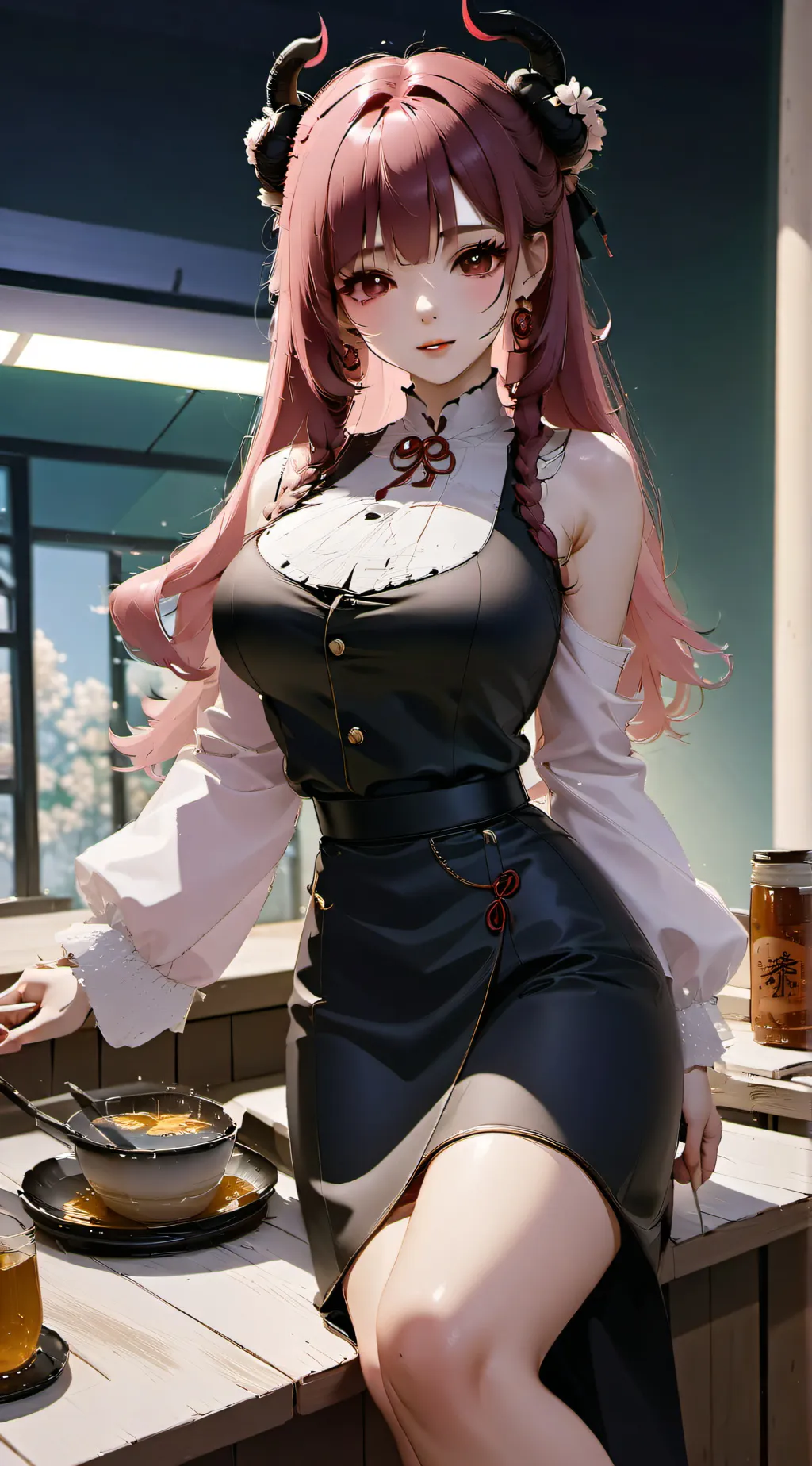 ai character: 女仆 background