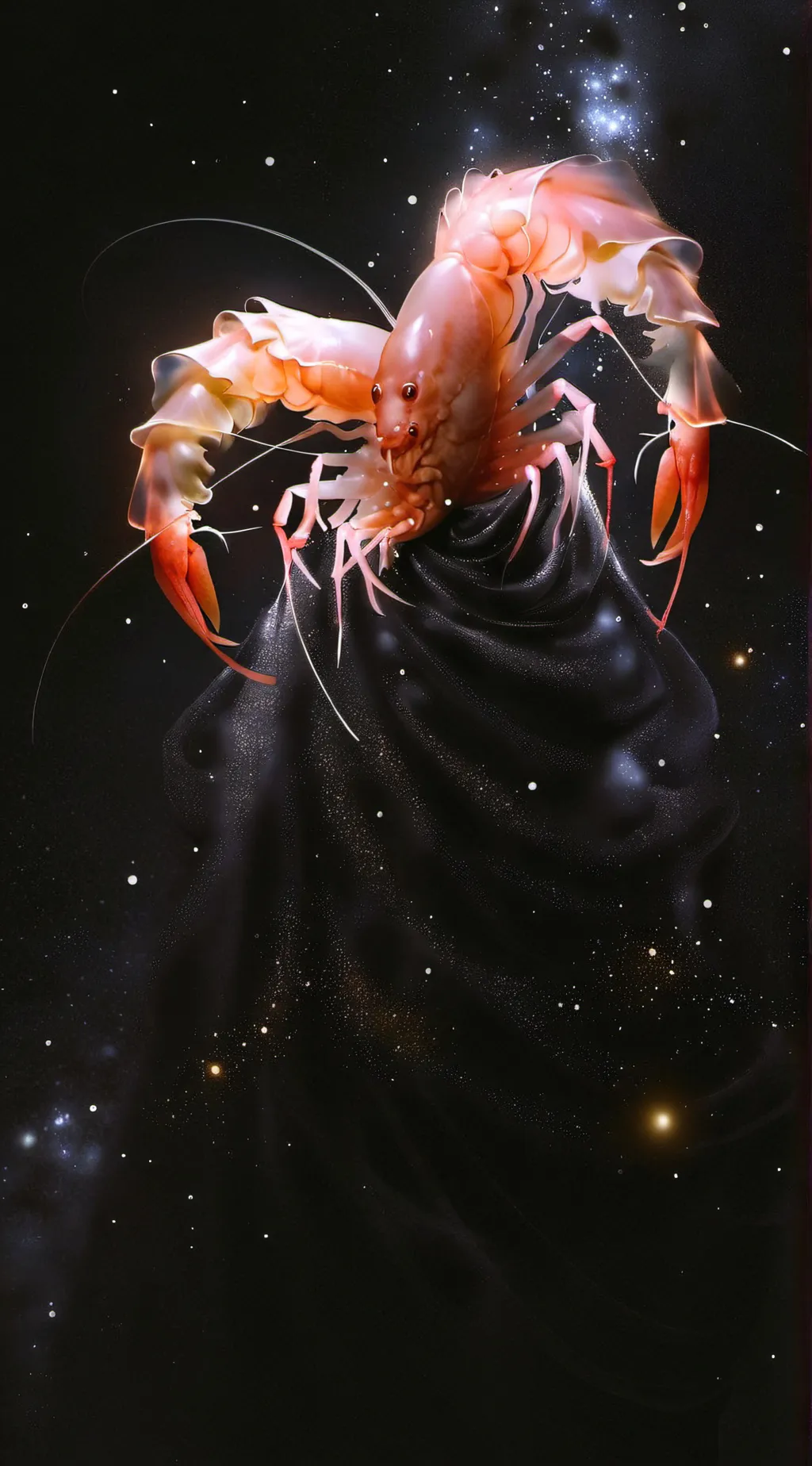 ai character: shrimpo background