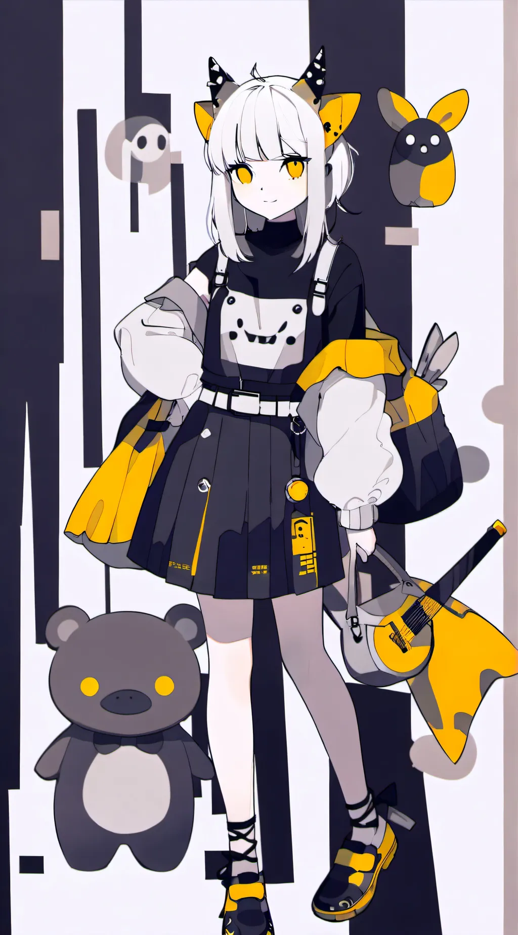 ai character: Smilling critters background