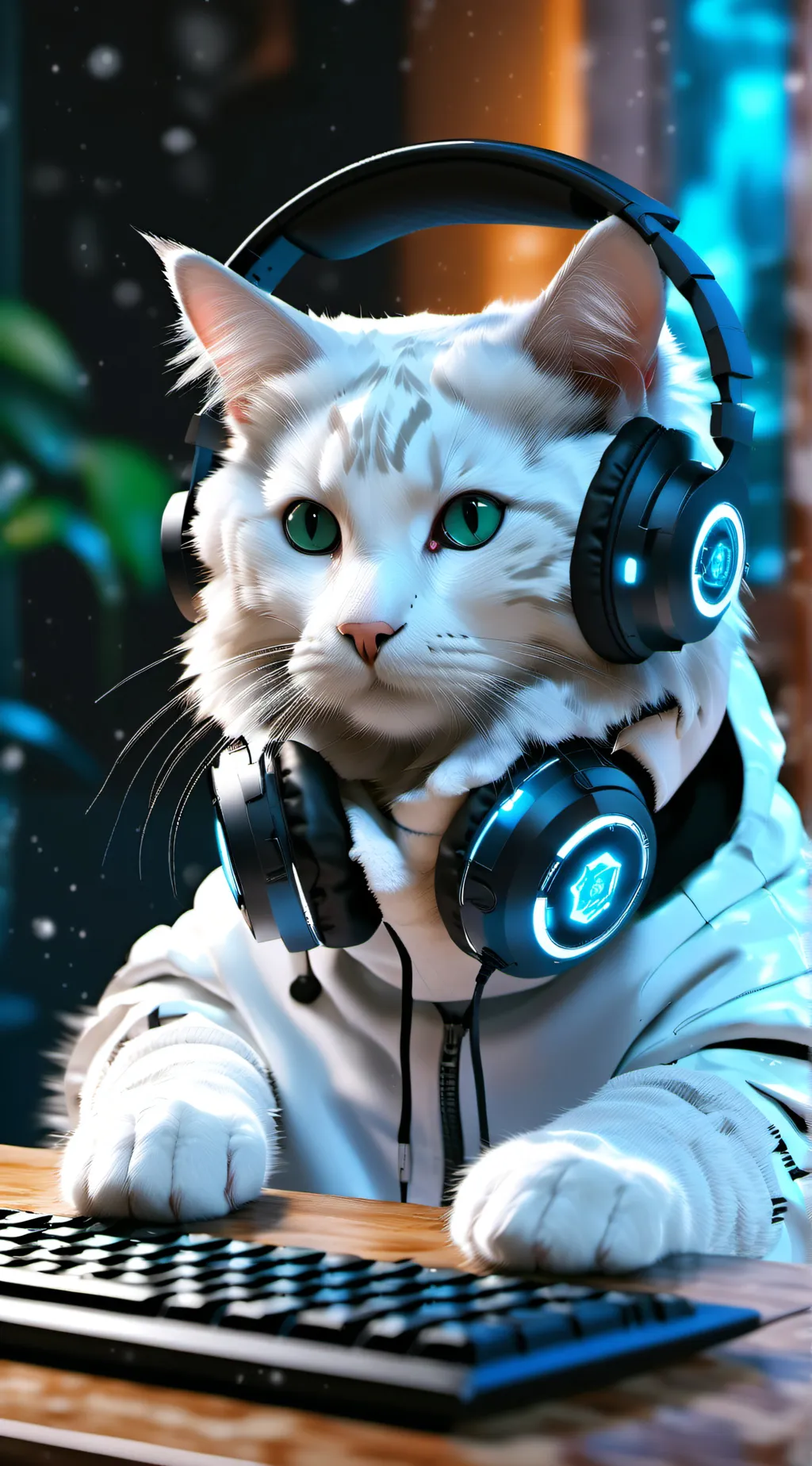ai character: Fluffy streams background
