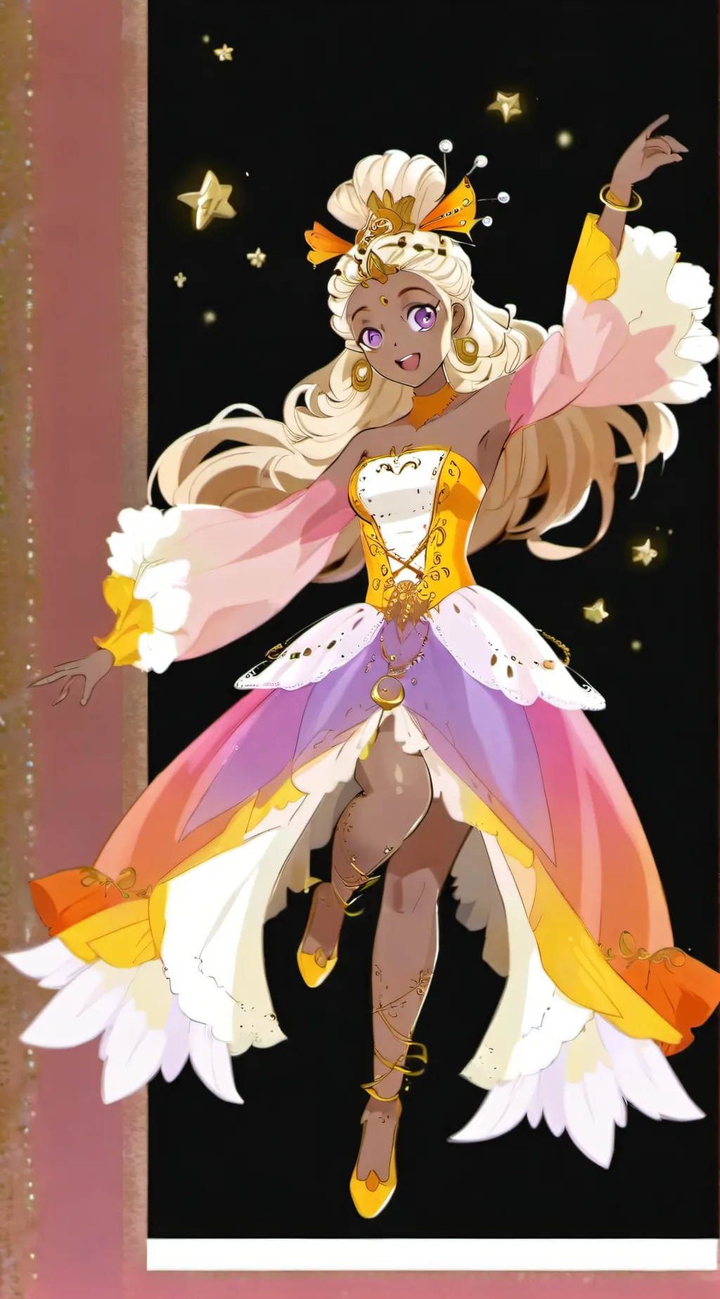 ai character: ￼ Princess sun   background