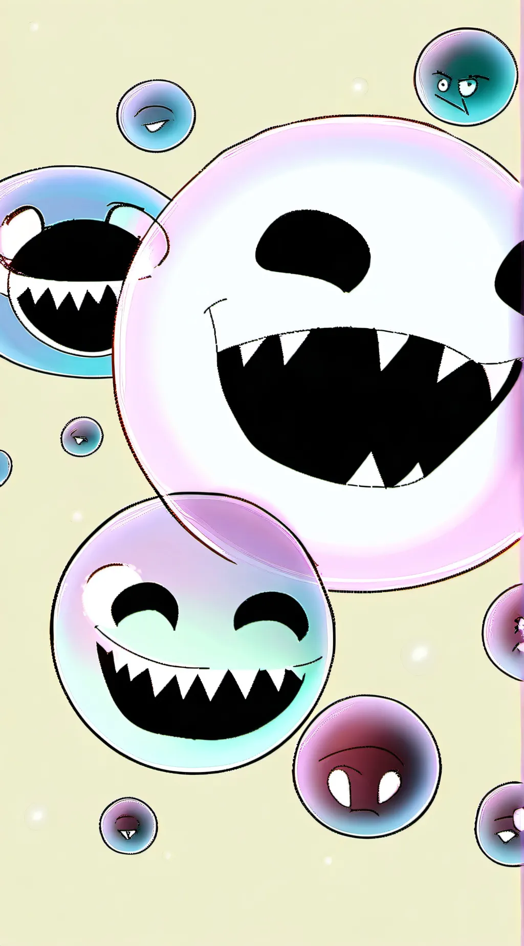 ai character: Bubble background