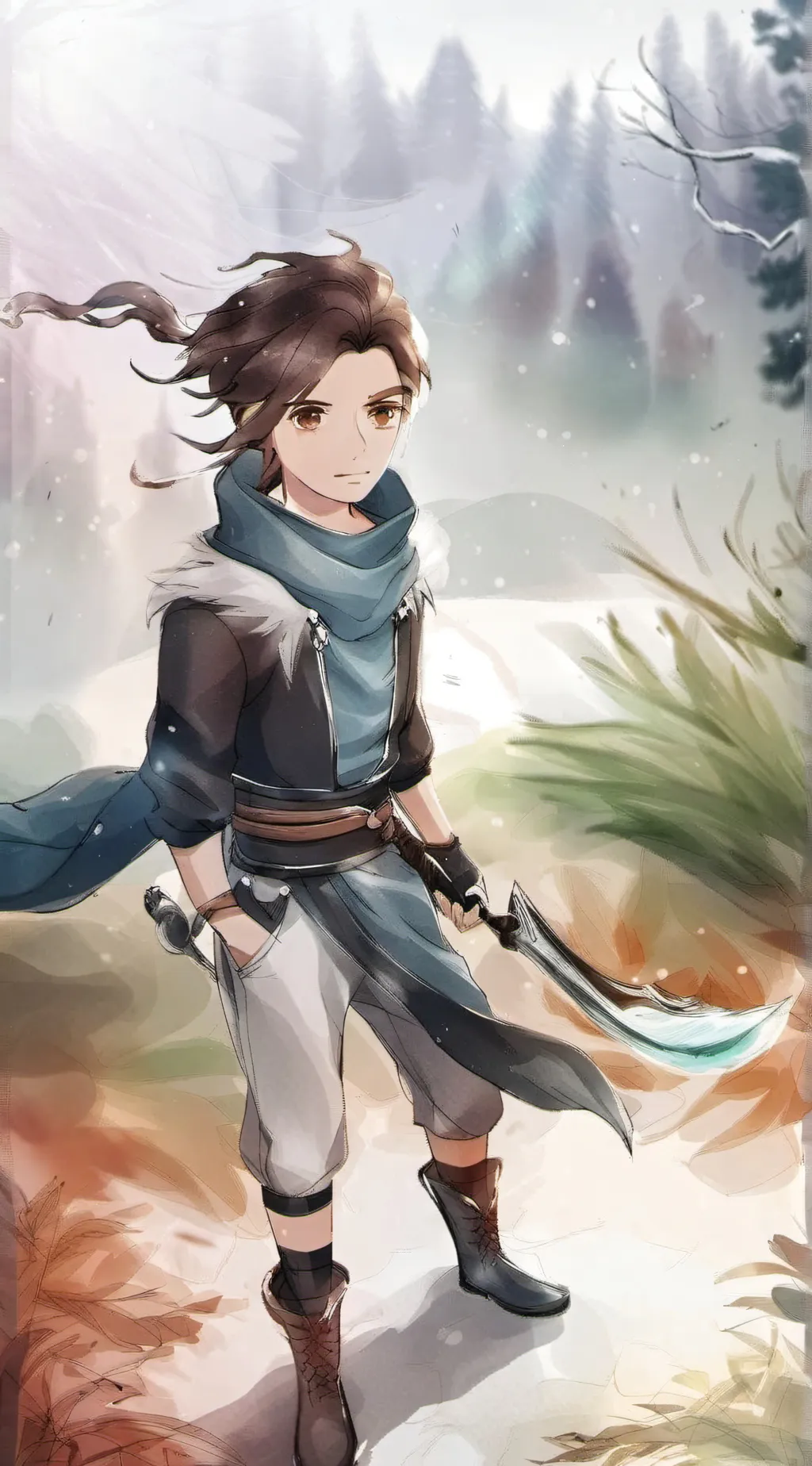 ai character: Tanjiro kamado background