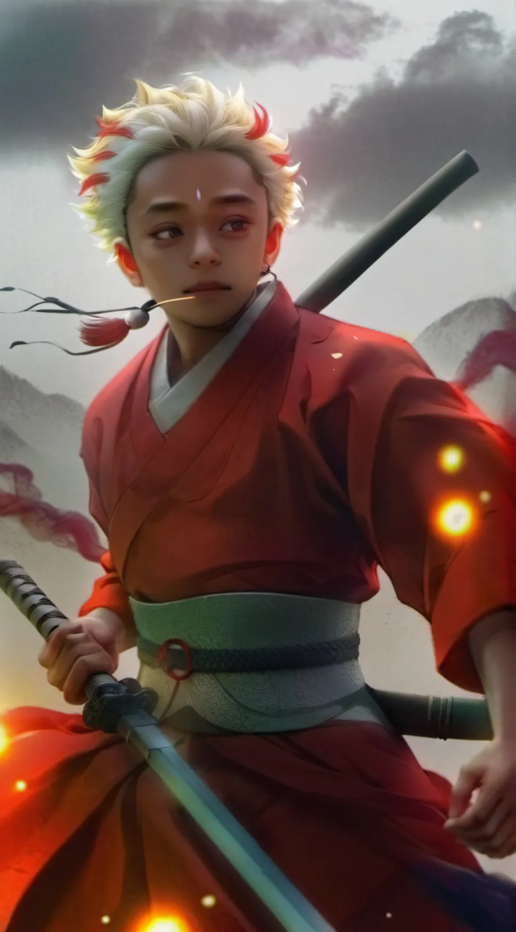 ai character: tie trite background