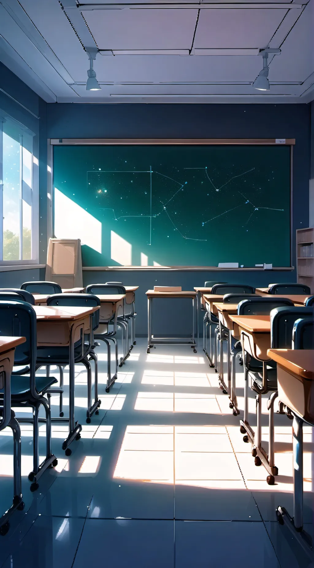 ai character: School+marks background