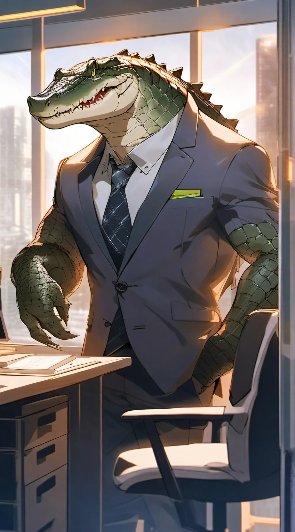 ai character: Crooc background