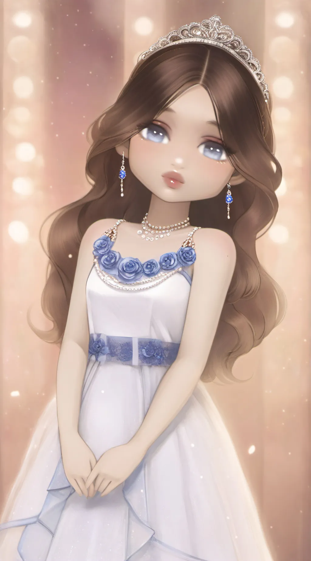 ai character: Queen ocean background