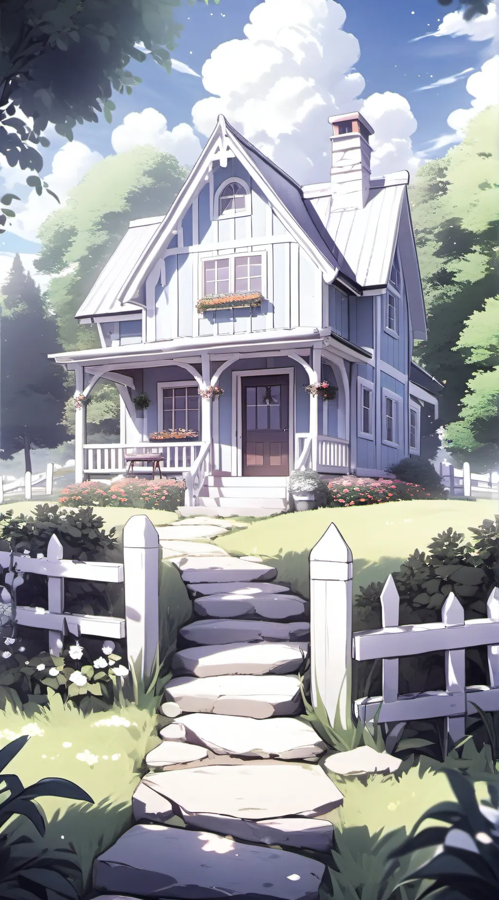 ai character: Cozy Cottage Story background