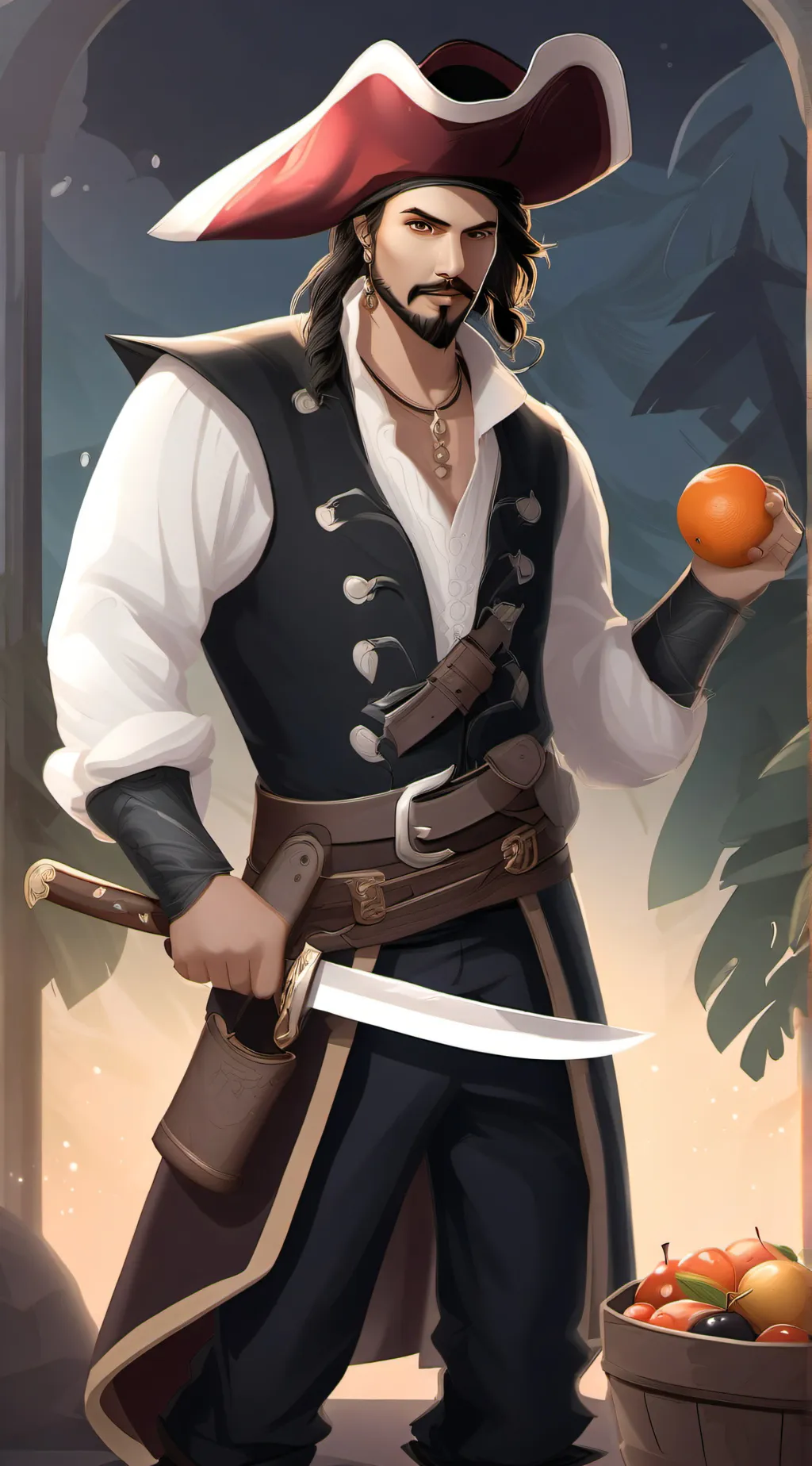 ai character: One piece background